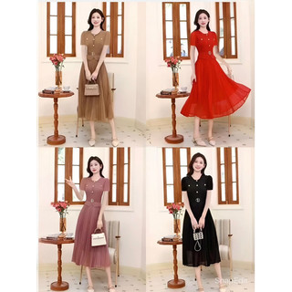 ( HÀNG NHẬP BIGSIZE ) VÁY ĐẦM XẾP LY DÁNG XÒE SANG CHẢNH ( CC220524395 )