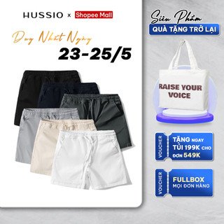Quần Short nam vải Kaki nhung cao cấp, trẻ trung, lịch lãm, chuẩn form - HUSSIO