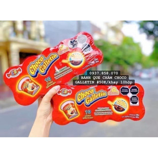 Bánh que chấm socola choco galletin lốc 10 hủ