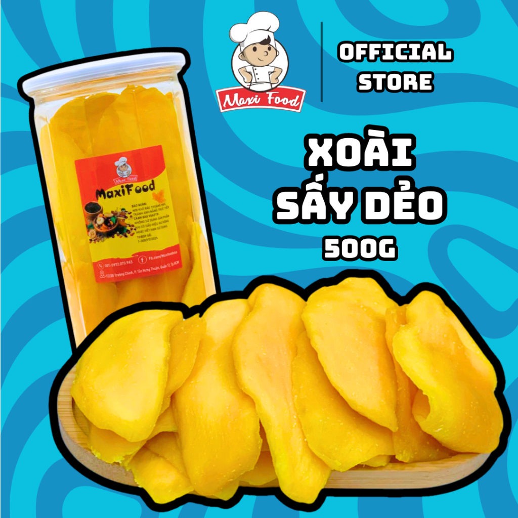 500g Xoài Sấy Dẻo Ngon - MAXIFOOD
