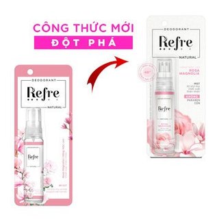 XỊT KHỬ MÙI REFRE NATURAL ROSA MAGNOLIA - HƯƠNG HỒNG MỘC LAN 30ML