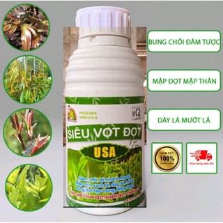 Phân bón Siêu vọt đọt usa 500ml đâm chồi đẻ nhánh mập đọt xanh lá nở lá bung đọt tập trung hạn chế xoắn đọt thối đọt