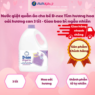Nước giặt cho bé D-nee Yellow Moon tím chống ẩm mốc can 3 lít