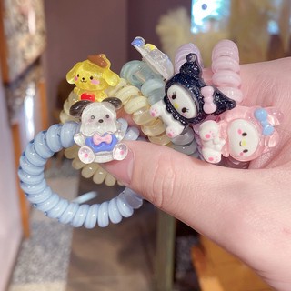 Dây Cột Tóc Lò Xo Có Gắn Charm Sanrio Nhiều Mẫu Dễ Thương