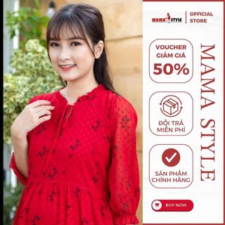 Mama_Style Đầm Voan Tơ Tay Lở Hoa Nhí xinh xắn nhẹ nhàng