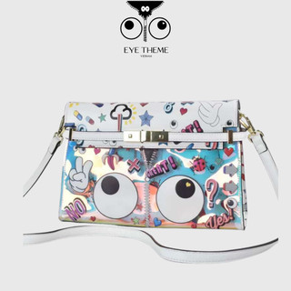 Túi Đeo Chéo Hologram Mix Da Trơn Khóa Nam Châm 2452 - Manhattan Hologram Shoulder Bag