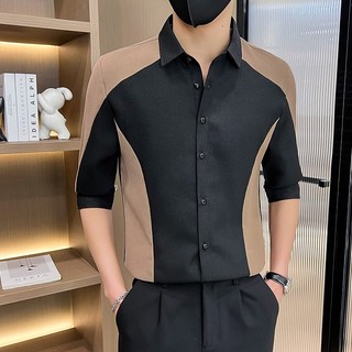 Áo sơ mi nam tay lỡ thời trang cao cấp sang trọng lịch lãm H82