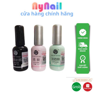Base Top Cứng Móng Hoa Hồng loại 1 nắp dập nổi Chai 15ml