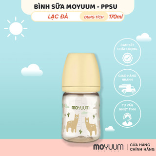Bình sữa ppsu moyuum all-in-one - họa tiết lạc đà - 170ml - kèm núm số 1