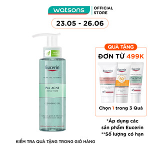 Gel Rửa Mặt Da Mụn Eucerin Loại Bỏ Nhờn Ngừa Mụn 200ml