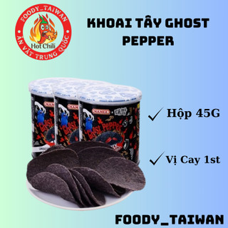 Khoai Tây Ghost Pepper - Khoai Tây Chiên Tiêu Đen Cay Nhất Thế Giới Siêu Ngon - Hộp 45g - foody_taiwan