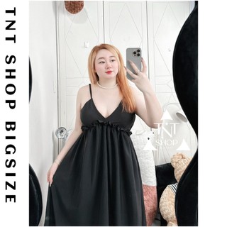 ĐẦM MAXI BIGSIZE 2 DÂY BÈO NGỰC [TNT SHOP BIGSIZE 60KG 90KG]