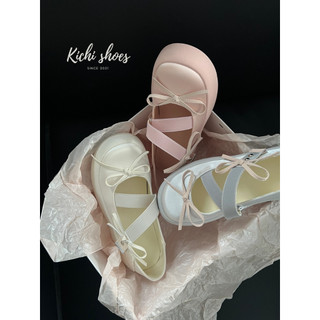 Giày mary jane ballet dây chéo giày búp bê đế bằng lolita coquette dễ thương phong cách ulzzang Kichi Shoes 6810