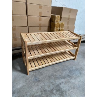 Kệ dép gỗ tự nhiên 3 tầng 80 cm - kệ giày dép - Nội Thất Ori