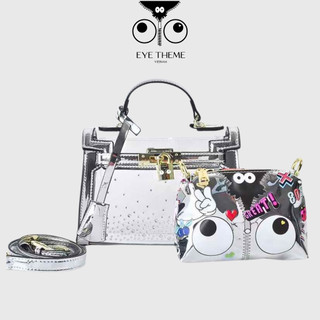 Túi Dáng Kelly Tráng Gương Trong Suốt Đính Kèm Ngọc Trai Sang Trọng Dễ Thương 2201 - Transparent Kelly Bag