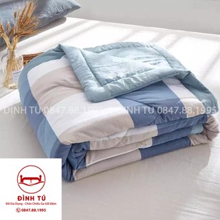 Chăn hè trần bông 1.6x2m cotton cao cấp đăp được 2 mặt - chăn mền - mềm tuyết - chăn hè cotton