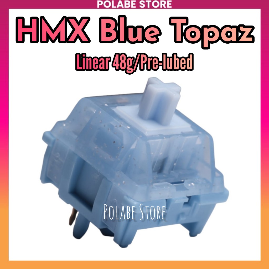 [Combo 10] HMX Blue Topaz Linear Switch bàn phím cơ HMX Prelube switch Polabe Store