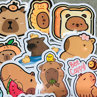 [Capybara] Set 20 sticker trang trí dễ thương, miếng dán sổ tay - Sticker, Hình dán Anime