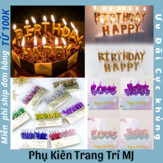 Set nến happybirthday / love trang trí bánh kem ,sinh nhật