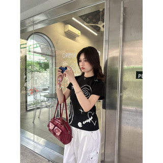 ÁO BABYTEE /SPIRAL ĐEN