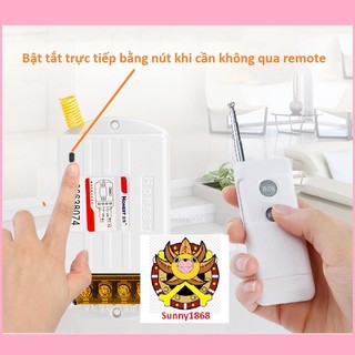Bộ Remote công tắc điều khiển từ xa công suất lớn 220v 30A Honest 1000m HT-6220ZRD có nút bật tắt học lệnh thêm remote