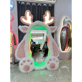 GƯƠNG HÌNH CUTE CHÚ CÁO, CON THỎ BỌC LÔNG, NỈ CAO CẤP