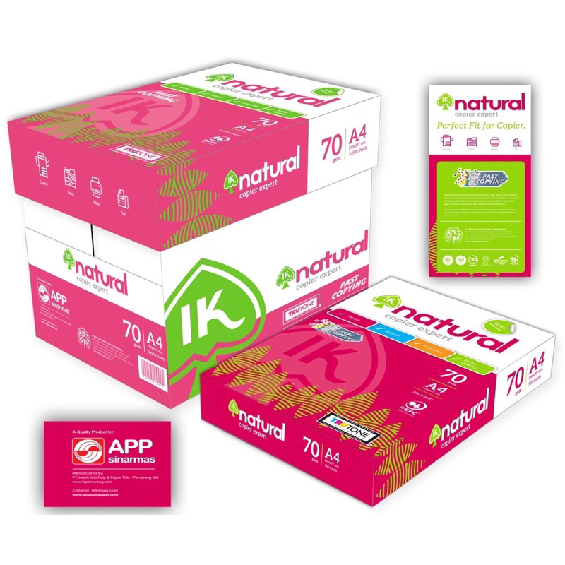 Giấy Natural 70 gsm A4 (5ram/thùng)