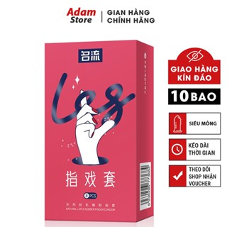  Bao cao su ngón tay LES LEG bcs ngón tay siêu mỏng nhiều gel bcs ngón tay 1 hộp 8 bcs 