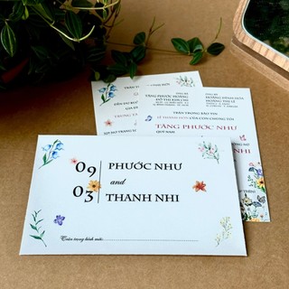 Thiệp mời đám cưới/ đám hỏi thiết kế đơn giản hiện đại