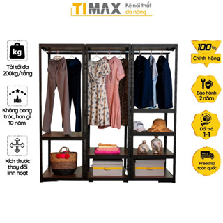 Kệ treo đồ phòng ngủ TIMAX, Thép cường lực POSCO siêu dày 1.8mm chắc chắn, Sơn tĩnh điện 3 lớp siêu bền