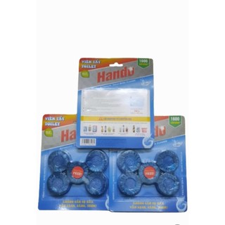 Combo 4 vỉ 20 Viên thả bồn cầu tẩy và làm thơm toilet 4 viên tặng 1 viên hando
