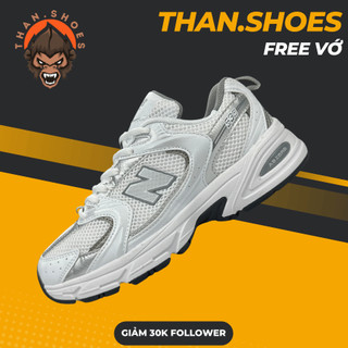 Giày nb 530 white silver, nb 530 trắng bạc xám - than.shoes