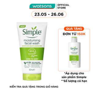 Sữa Rửa Mặt Simple Dưỡng Ẩm 150ml