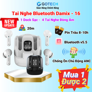 Tai Nghe Bluetooth Không Dây Nhét Tai Damix 16, HeadPhone True Wireless Chất Lượng Cao Pin Trâu 10h, Chống Ồn ANC