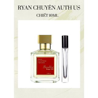 (Chính hãng) Mẫu thử 10ml - Nước hoa unisex Fragrance World Barakkat Rouge 540 EDP 10ml (Dubai)