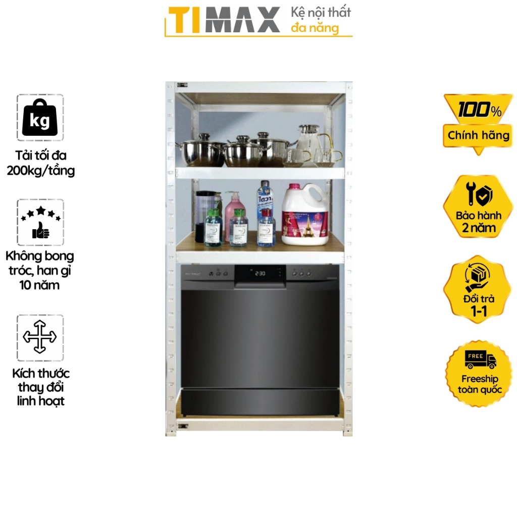 Kệ máy rửa bát TIMAX thép cường lực Posco 1.8mm chắc chắn chịu lực 300kg sơn tĩnh điện 3 lớp siêubền