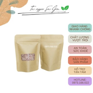 1kg túi zipper giấy cửa sổ vuông