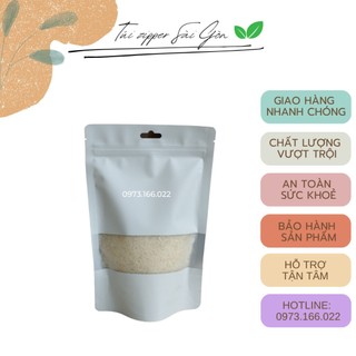 1 kg túi zipper trắng sữa cửa sổ