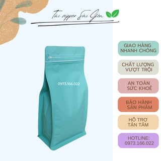 1 túi zipper 8 cạnh xanh ngọc