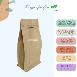 1 túi zipper 8 cạnh giấy kraft