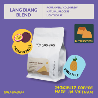 Cà phê lang biang blend- vị ngọt hương trái cây nhiệt đới - phù hợp pour over - rang nhạt