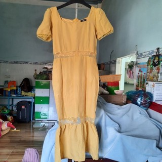 new đầm đuôi cá sẻ phía sau zara
