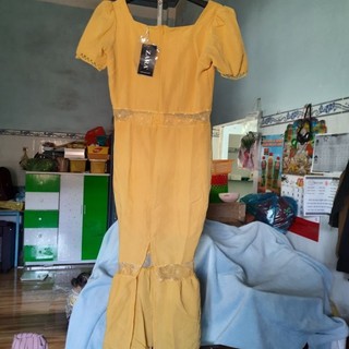 new đầm đuôi cá sẻ phía sau zara