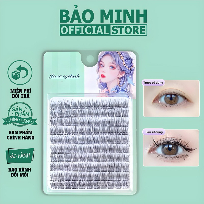 Mi giả tách sợi -Mi chùm tự nối -Mi giả tách sợi tự nhiên mi chùm tự nối - mi cụm