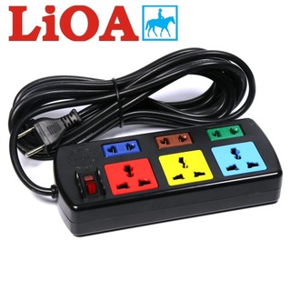 LIOA Ổ cắm điện 6 lổ 3 mét 2200W 10A 3D3S32