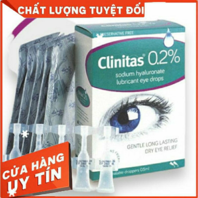 [CHÍNH HÃNG] Dung dịch nhỏ Mắt Clinitas® 0.2 - Hộp 30 tép - ITALY