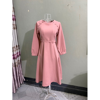 <si tuyển> Váy Hồng xinh dáng xoè kèm belt đai/ size S