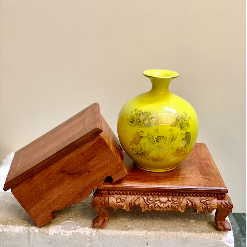 Đế gỗ, đôn gỗ vuông để bát hương chậu bonsai mini,đế để bát hương đục rồng chầu,tượng gốm, ấm trà,..
