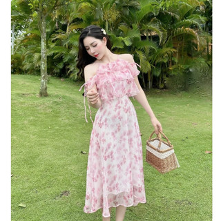 Váy maxi đi biển, mặc 2 kiểu, đi tiệc, đi chơi dáng dài tk HN.Official