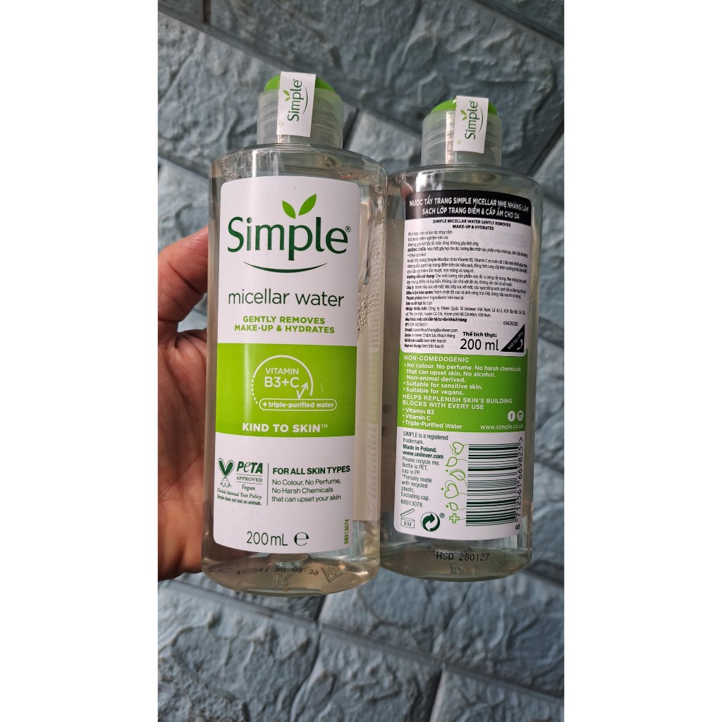 Nước tẩy trang Simple 200ml